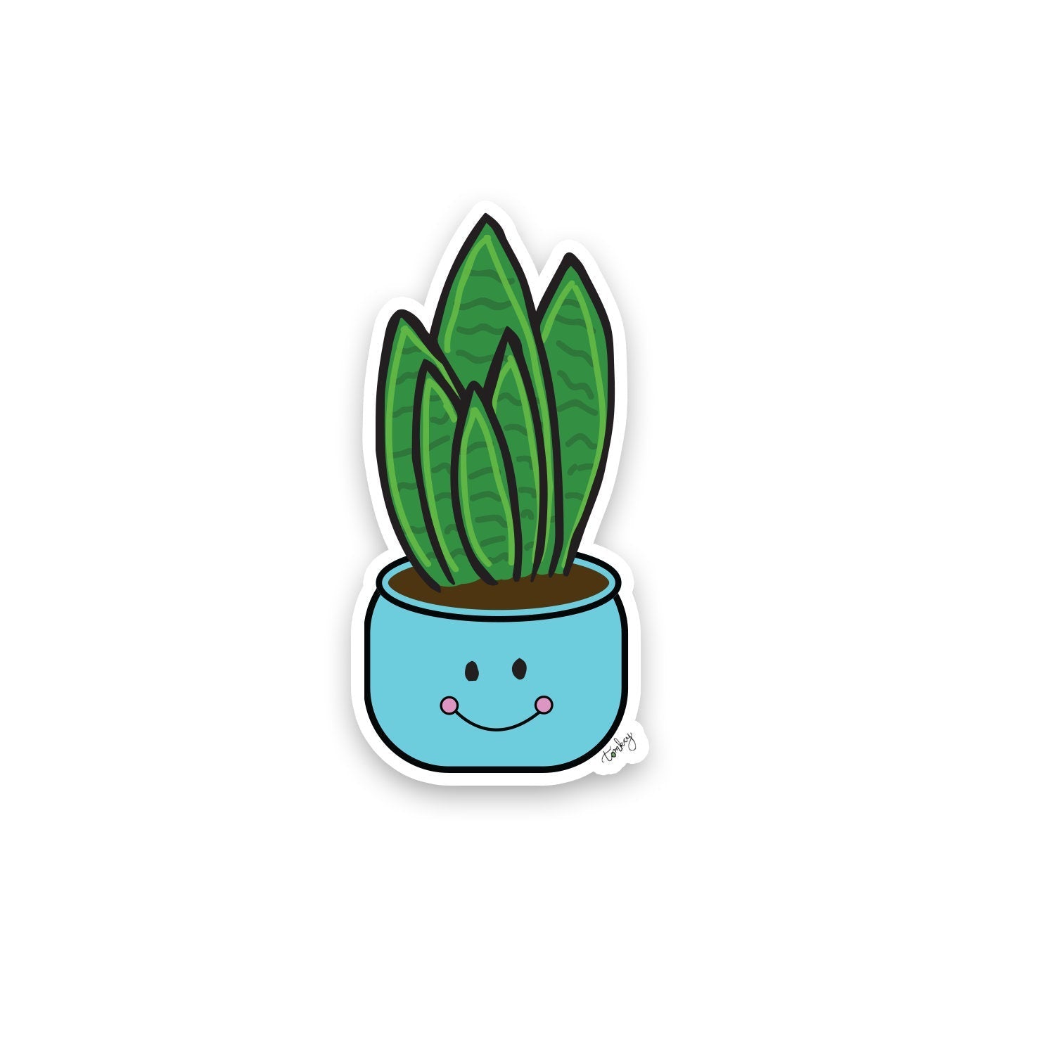 Snake Plant Vinyl Sticker